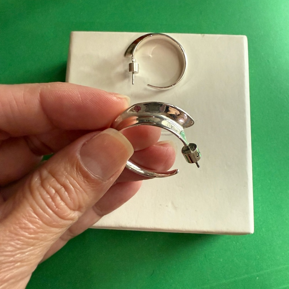 Jenny Bird Vantage Hoop Earrings Elegant Silver Hoop Earrings